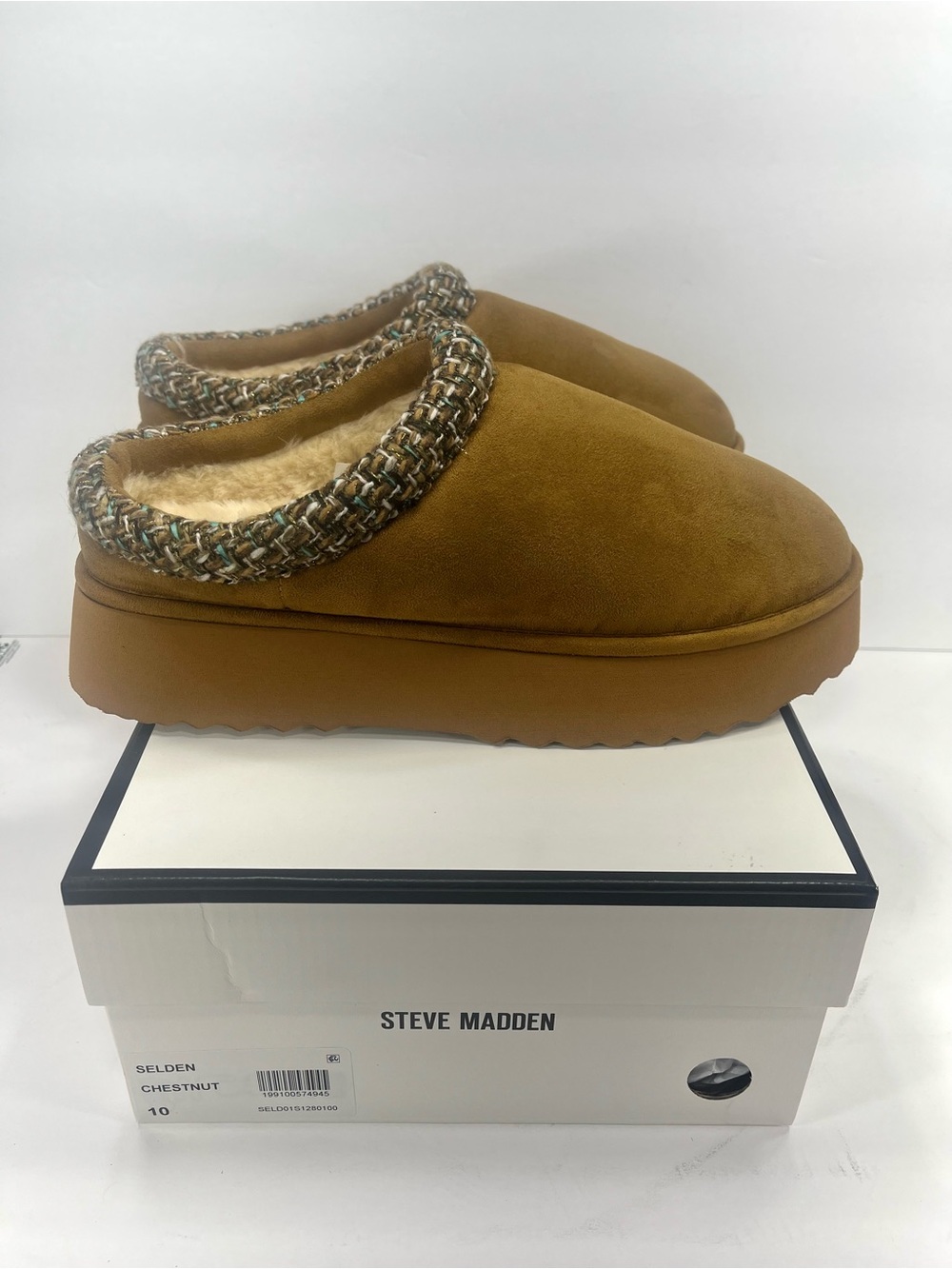 Steve Madden Chestnut Brown Suede Slip-On Slipper Clogs Size 10 new in box - Picture 7 of 7